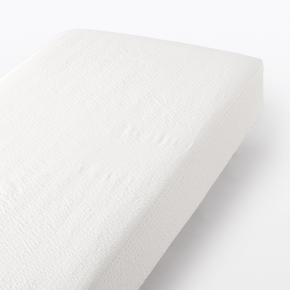 Vỏ Nệm Cotton Seersucker - Trắng Ngà, D
