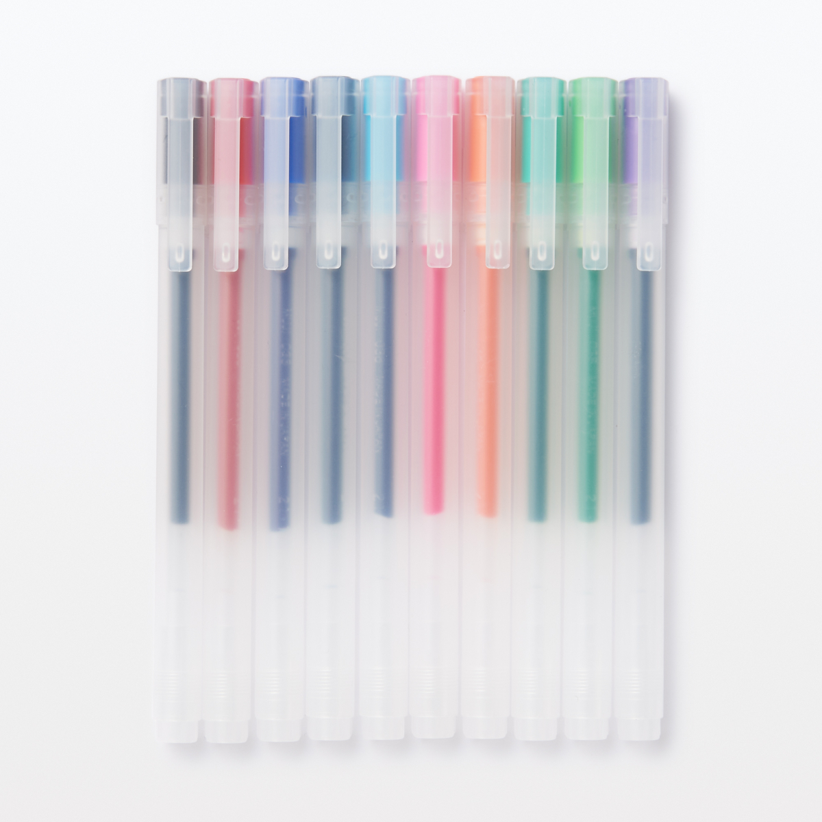 Bộ 10 Cây Bút Bi Có Nắp 0.38mm MUJI