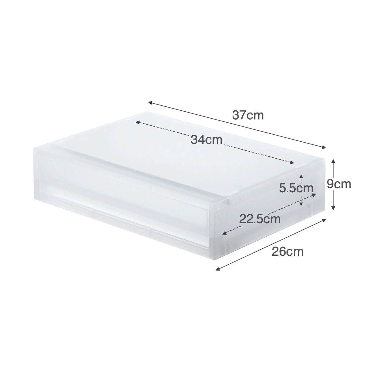 PP STORAGE CASE / WIDE / EXTRA SHALLOW
