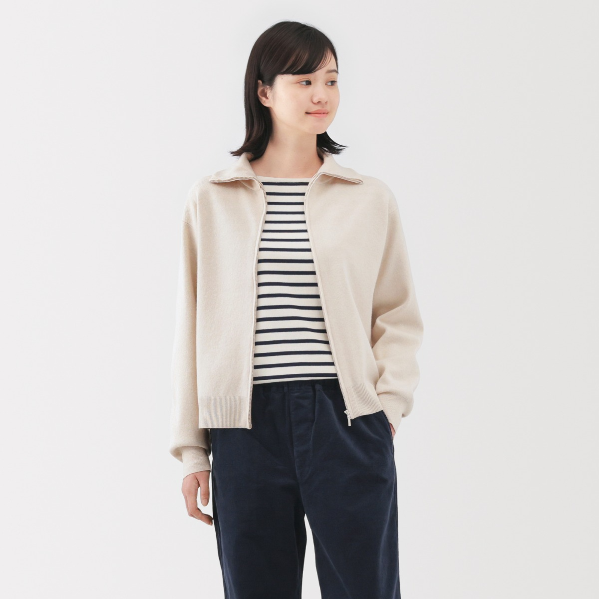 MUJI Áo Khoác Blouson Dệt Milano