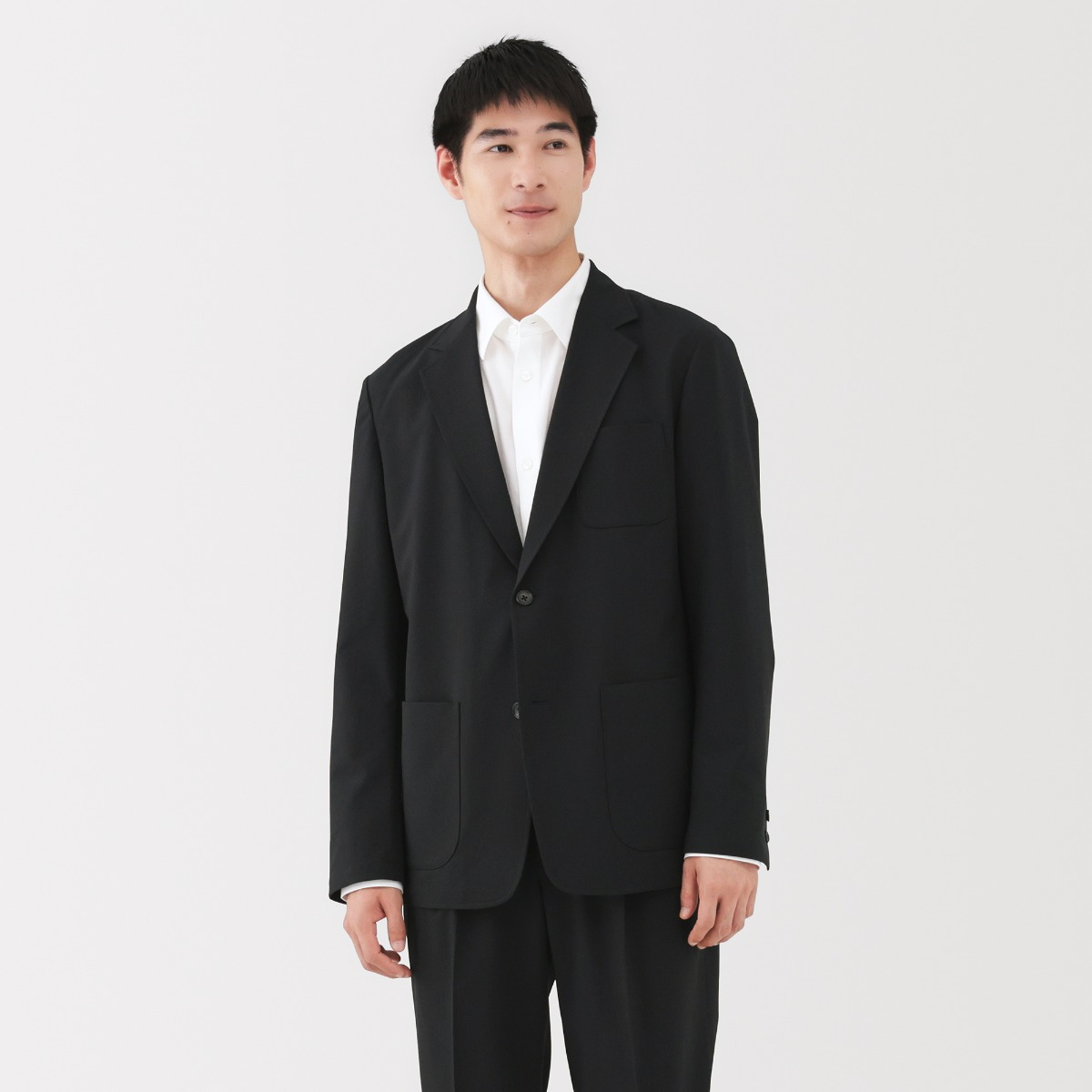 MUJI Áo Khoác Nam Vải Thun Chống Thấm