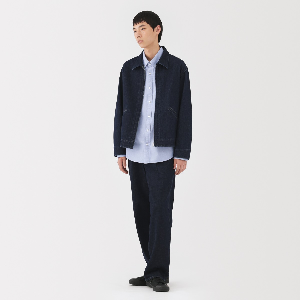 MUJI M'S Kapok Blended Denim Blouson