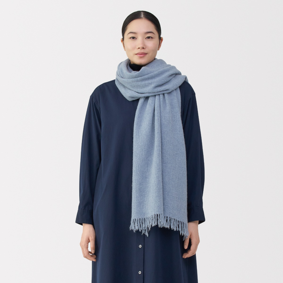 MUJI Khăn Choàng Len Mềm Loại Mỏng