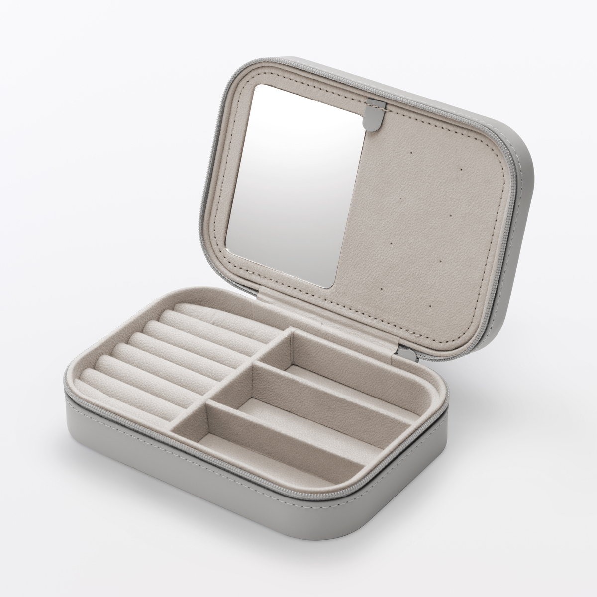 MUJI Hộp Đựng Phụ Kiện Có Gương - Hình Chữ Nhật - Xám