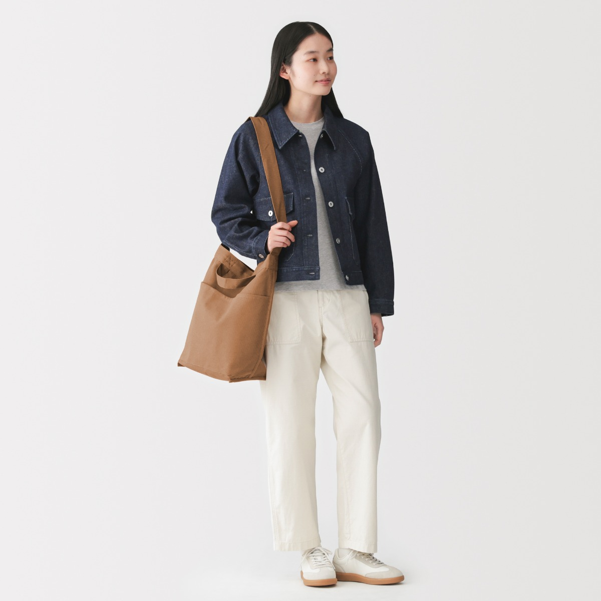 MUJI Canvas Shoulder Tote Bag