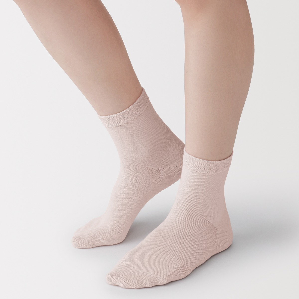 MUJI Tất Cổ Lửng Ôm 90 Độ 3 Lớp Sợi - Cổ Không Bó