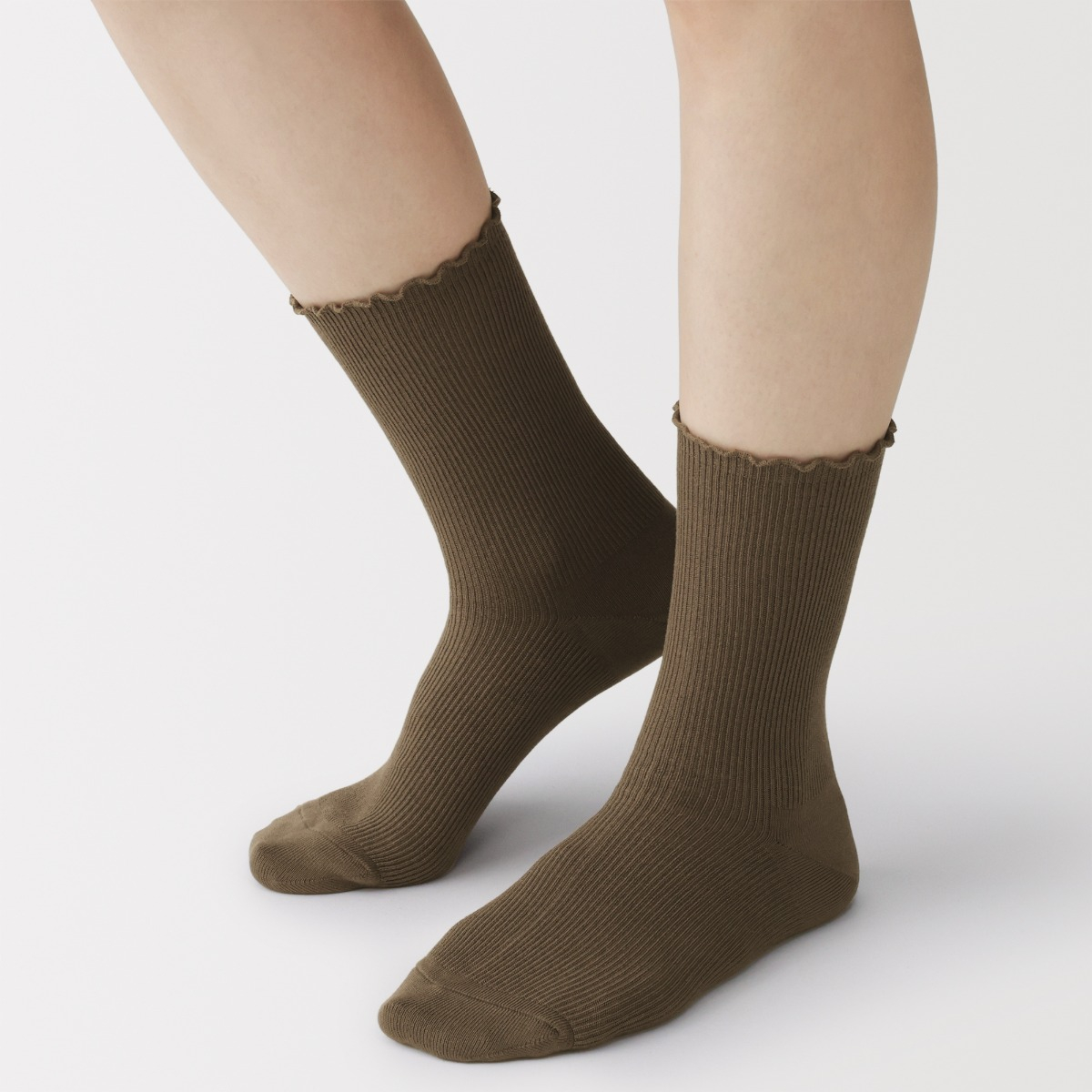 MUJI Tất Nữ Ôm 90 Độ Vải Rayon Pha Mềm Mại Không Bó Cổ Chân