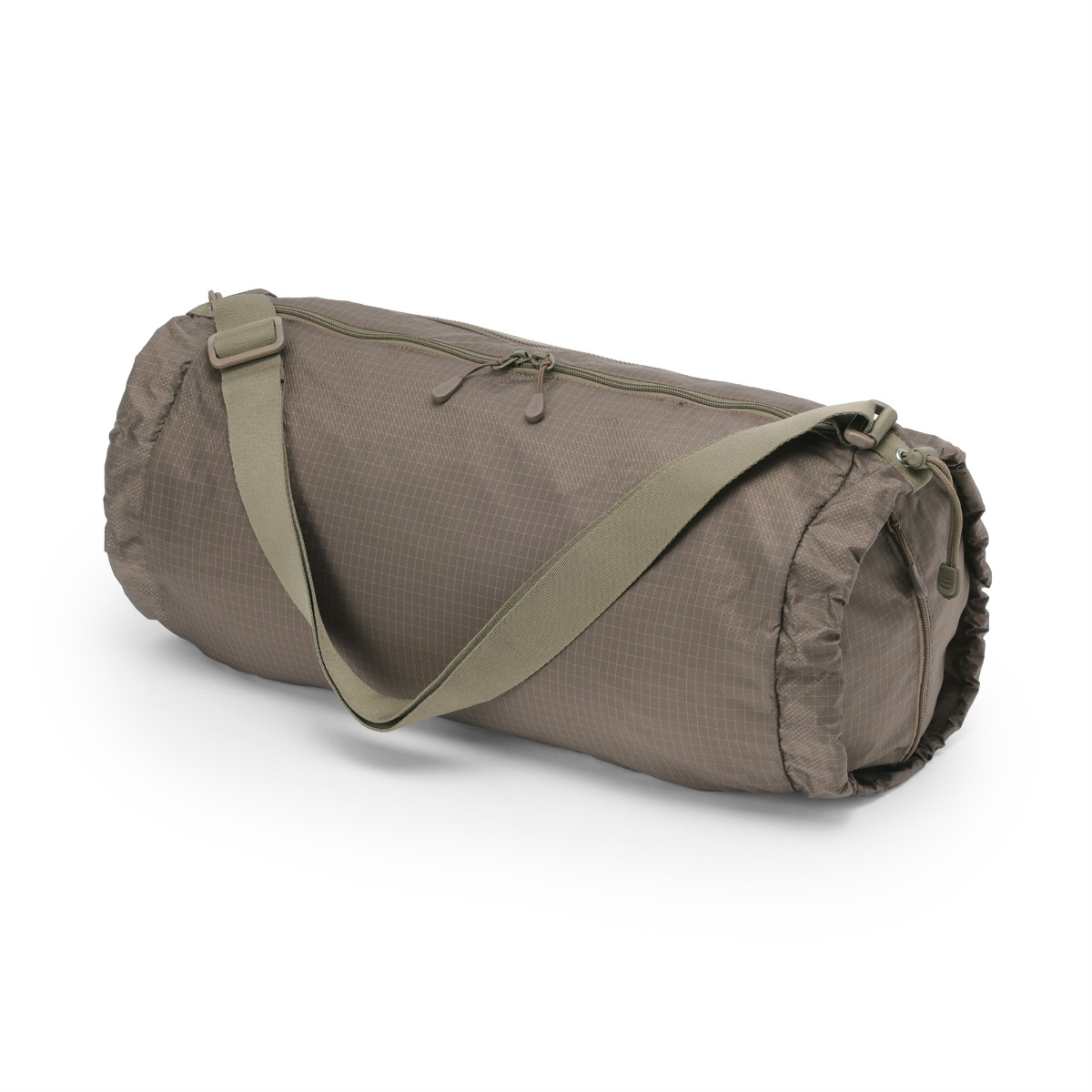 MUJI Water Repellent Ripstop Shoulder Bag - Mocha Brown