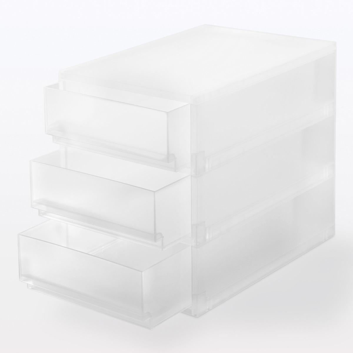 Bộ 3 Ngăn Kéo Nhựa Nông (Old) MUJI