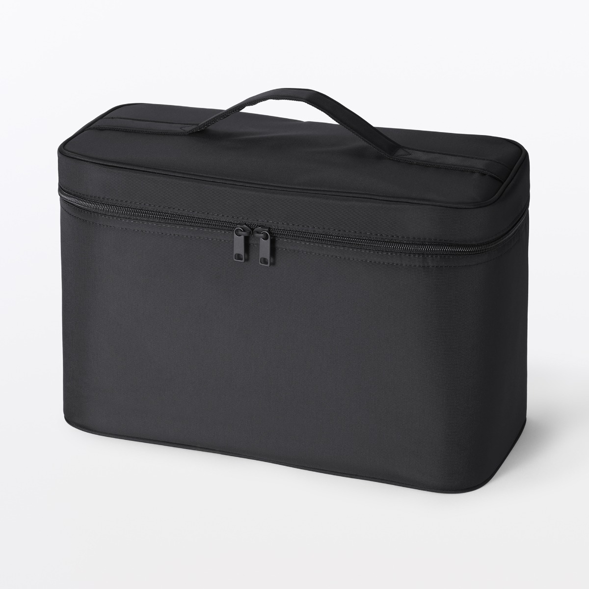 MUJI Túi Nylon Tái Chế Đựng Đồ Trang Điểm - L - Đen