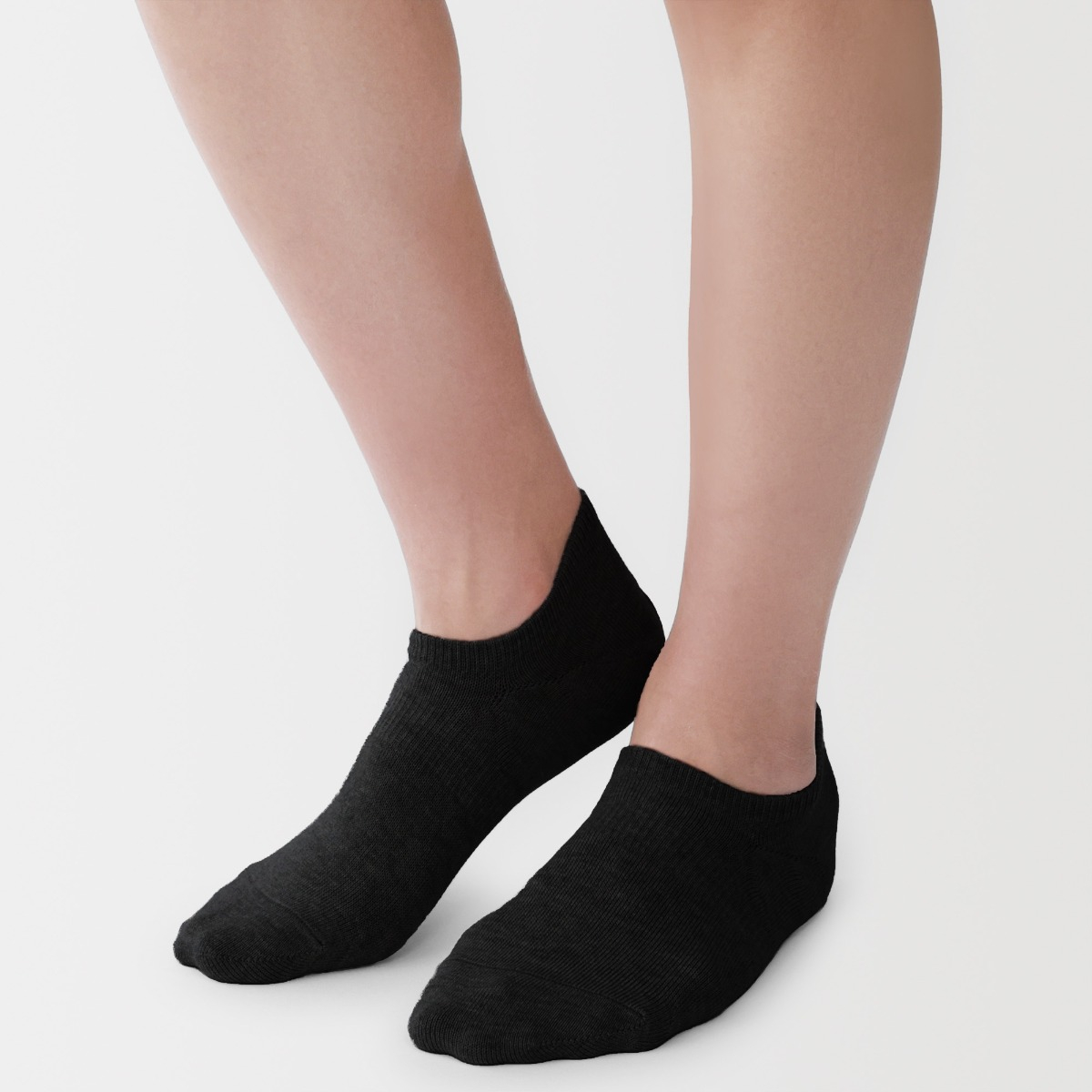MUJI M'S Right Angle Sneaker Socks (Reclaimed Cotton)