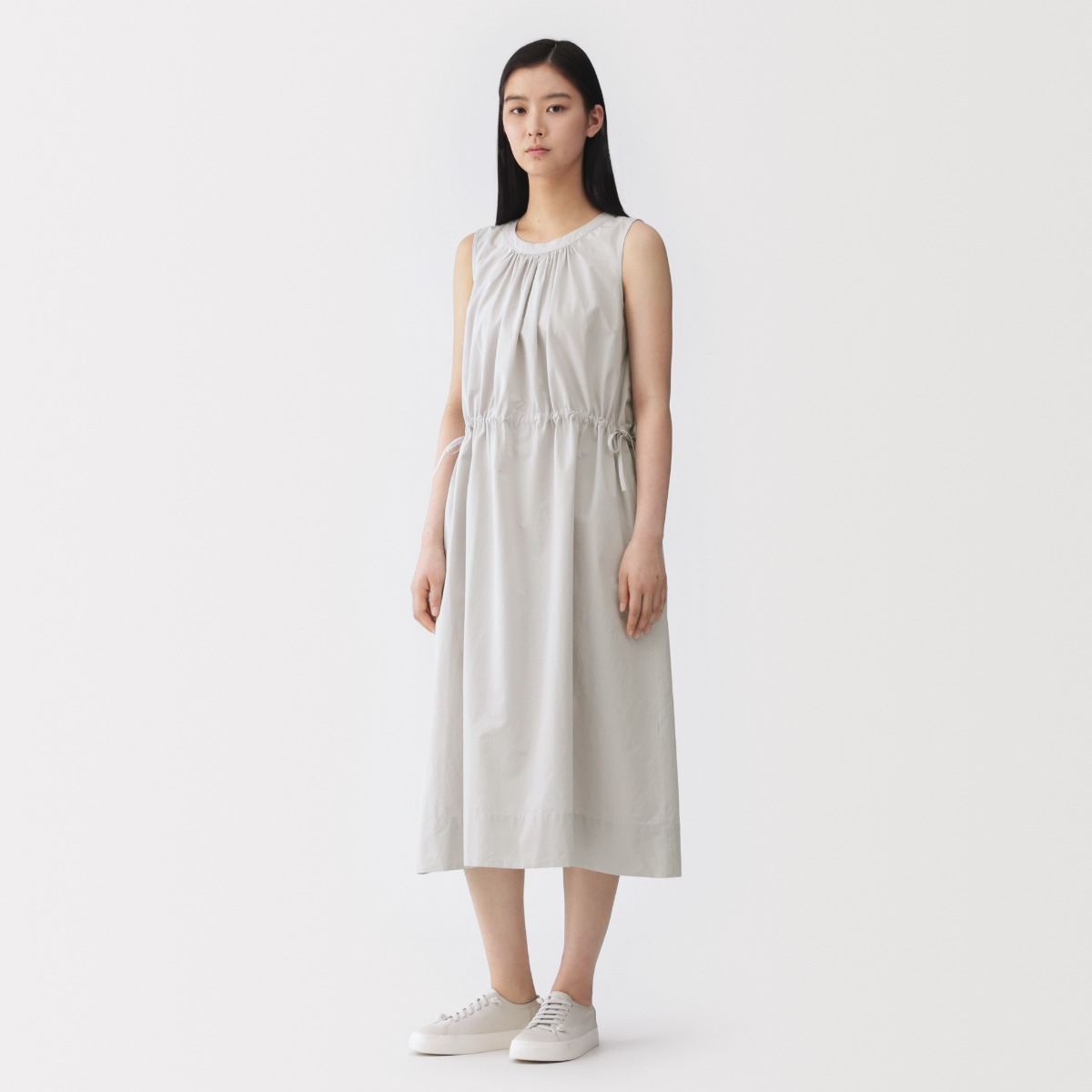 MUJI Đầm Nữ Pha Washi Cotton Không Tay
