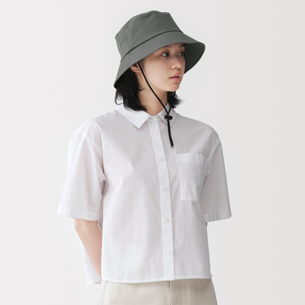 MUJI Nón Bucket Gấp Gọn Vải Thoáng Khí Chống Tia Uv