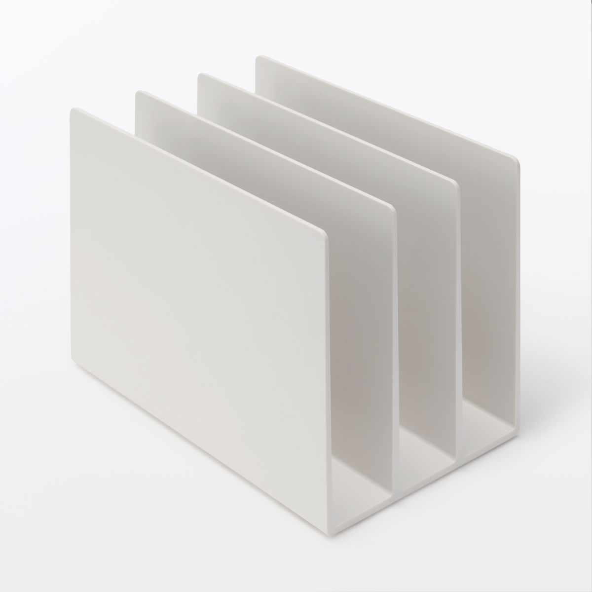 MUJI Vách Styrene Ngăn Hồ Sơ - S - Trắng Xám