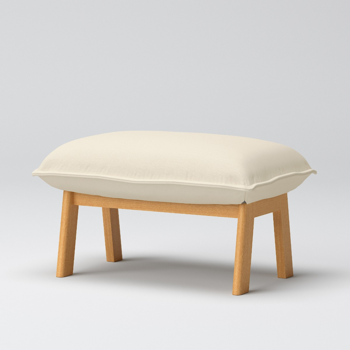 Vỏ Ghế Đôn Gác Chân Canvas - Ecru