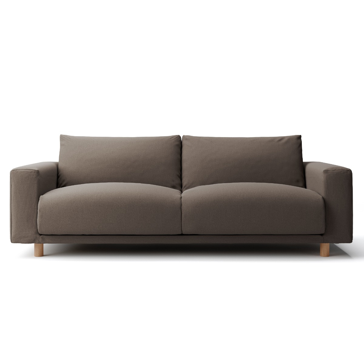 MUJI Cotton Canvas Cover For Sofa - 3SEATER - Brown