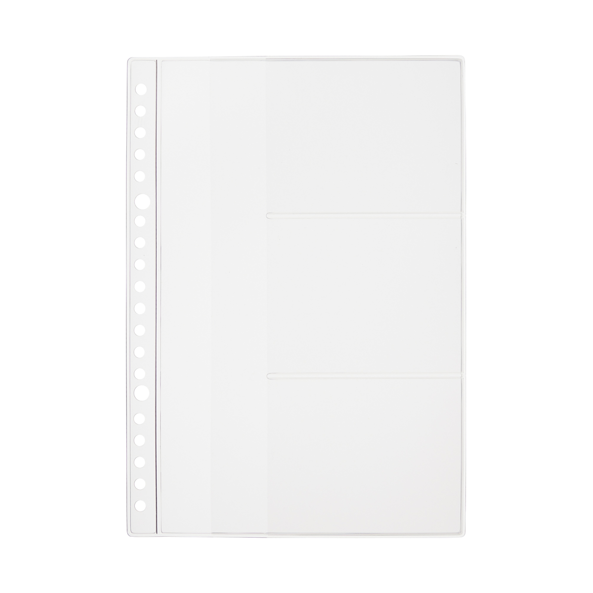 MUJI Ruột Giấy Đục Lỗ Dạng Sổ Tay Bỏ Túi Bằng Nhựa A5