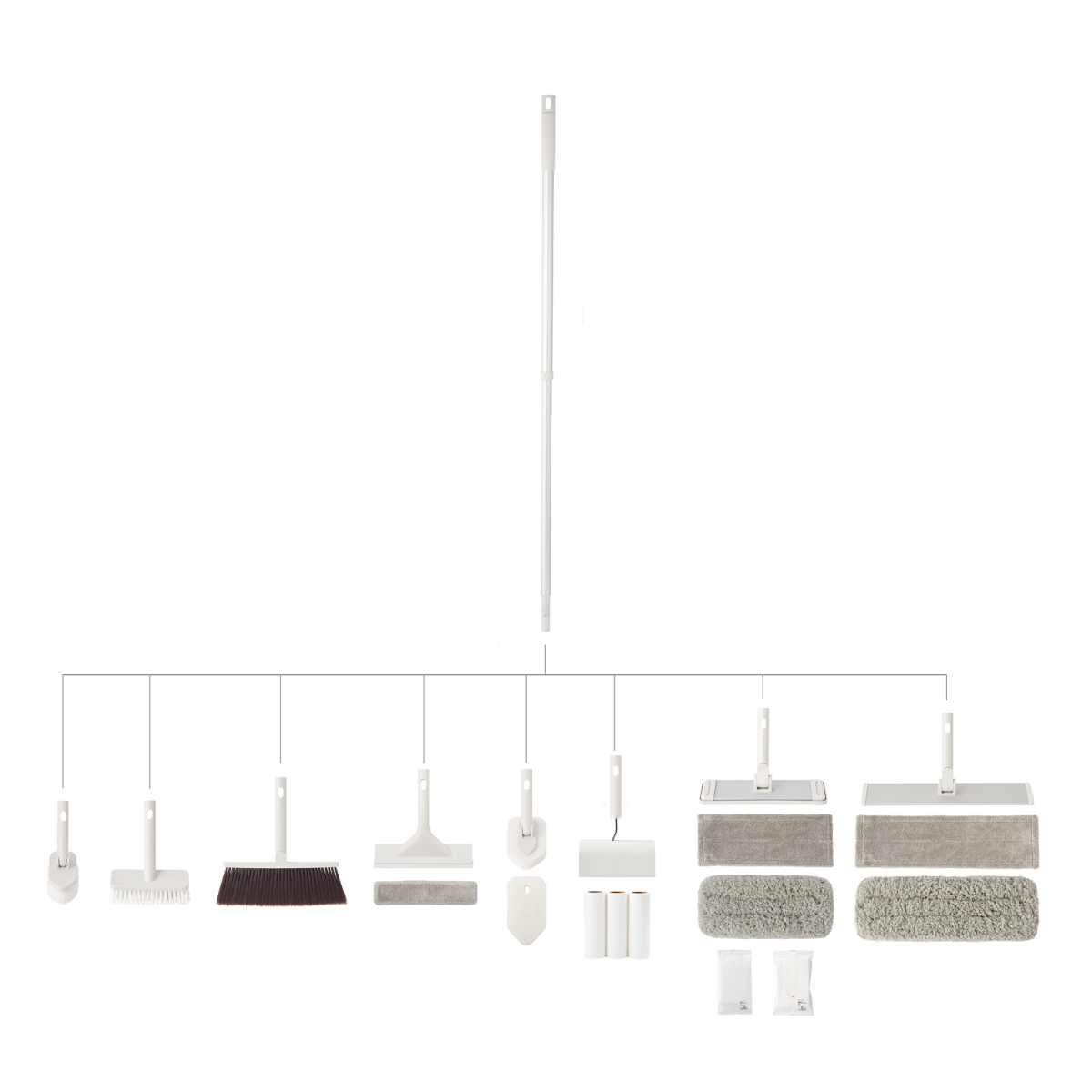 MUJI Bộ Dụng Cụ Vệ Sinh Nhiều Đầu Thay