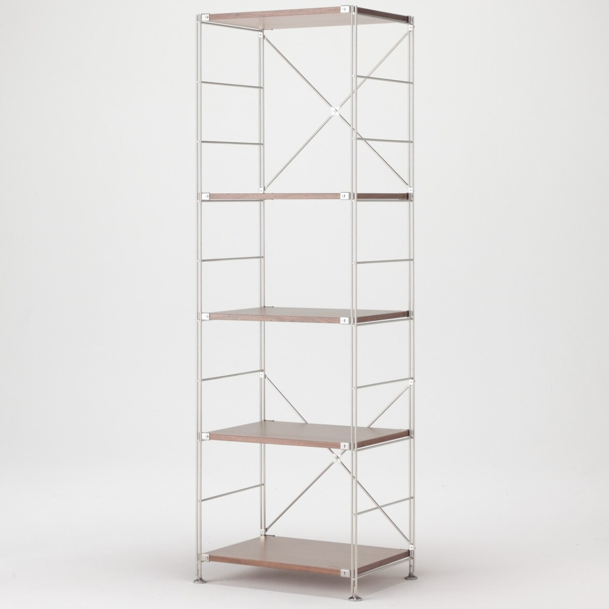 MUJI Stainless Steel Unit Shelf Walnut Shelf Set L