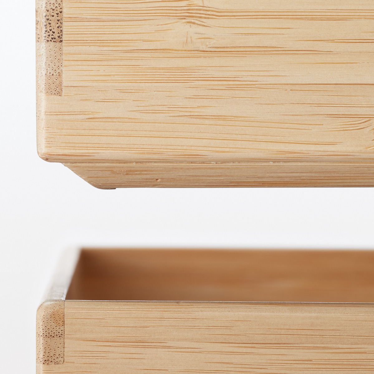 Stackable rectangular bamboo box Half S