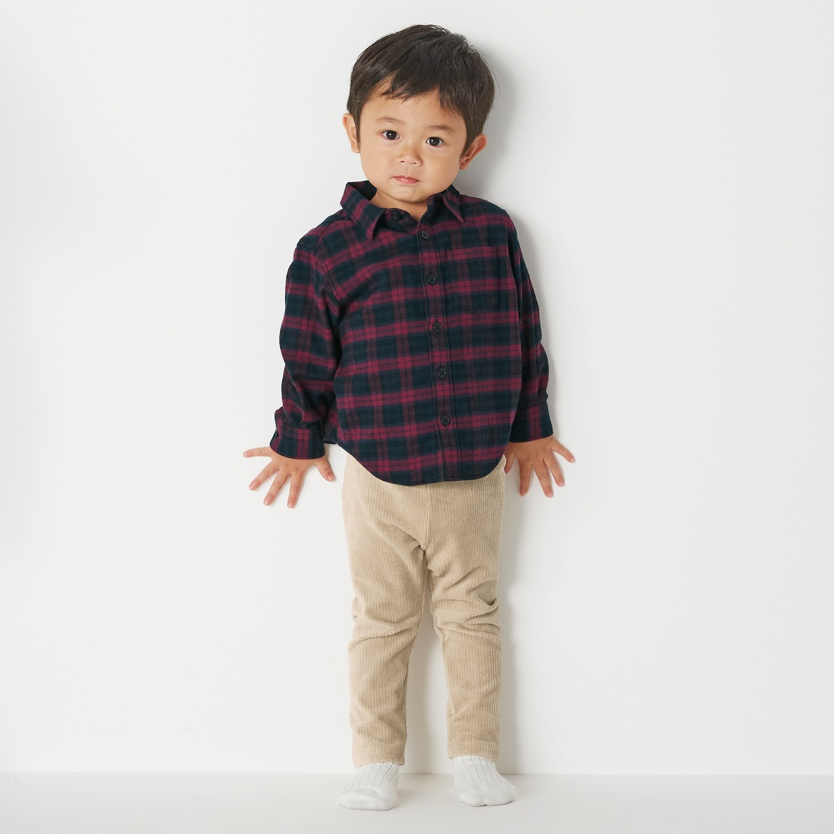 Áo Sơ Mi Vải Flannel Cổ Thường - Em Bé