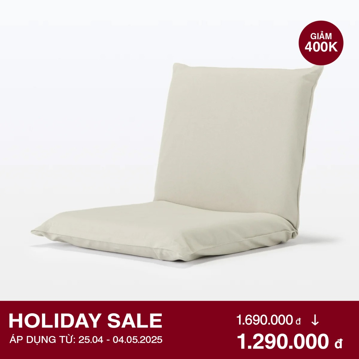 Floor chair L Cotton canvas