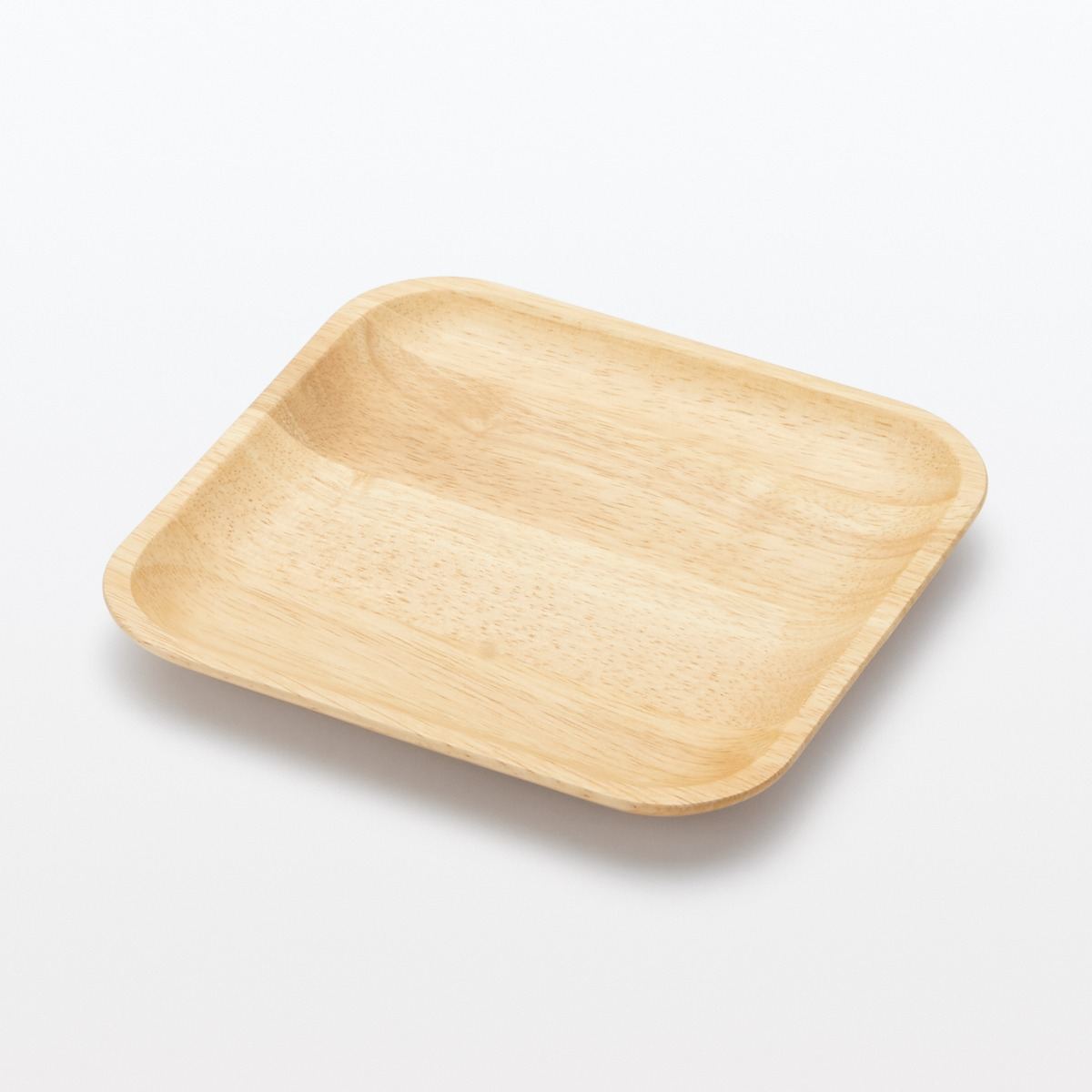 Đĩa Vuông Gỗ Cao Su Tự Nhiên