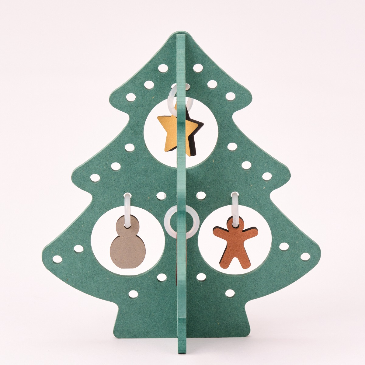 [A] Cây Thông Trang Trí Gỗ Mdf - size S - màu Xanh Lá