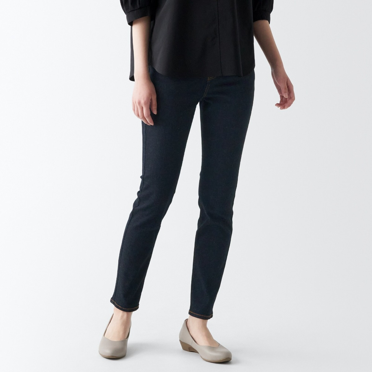 Quần Denim Skinny Siêu Co Giãn Dài 70Cm-Xanh Đậm
