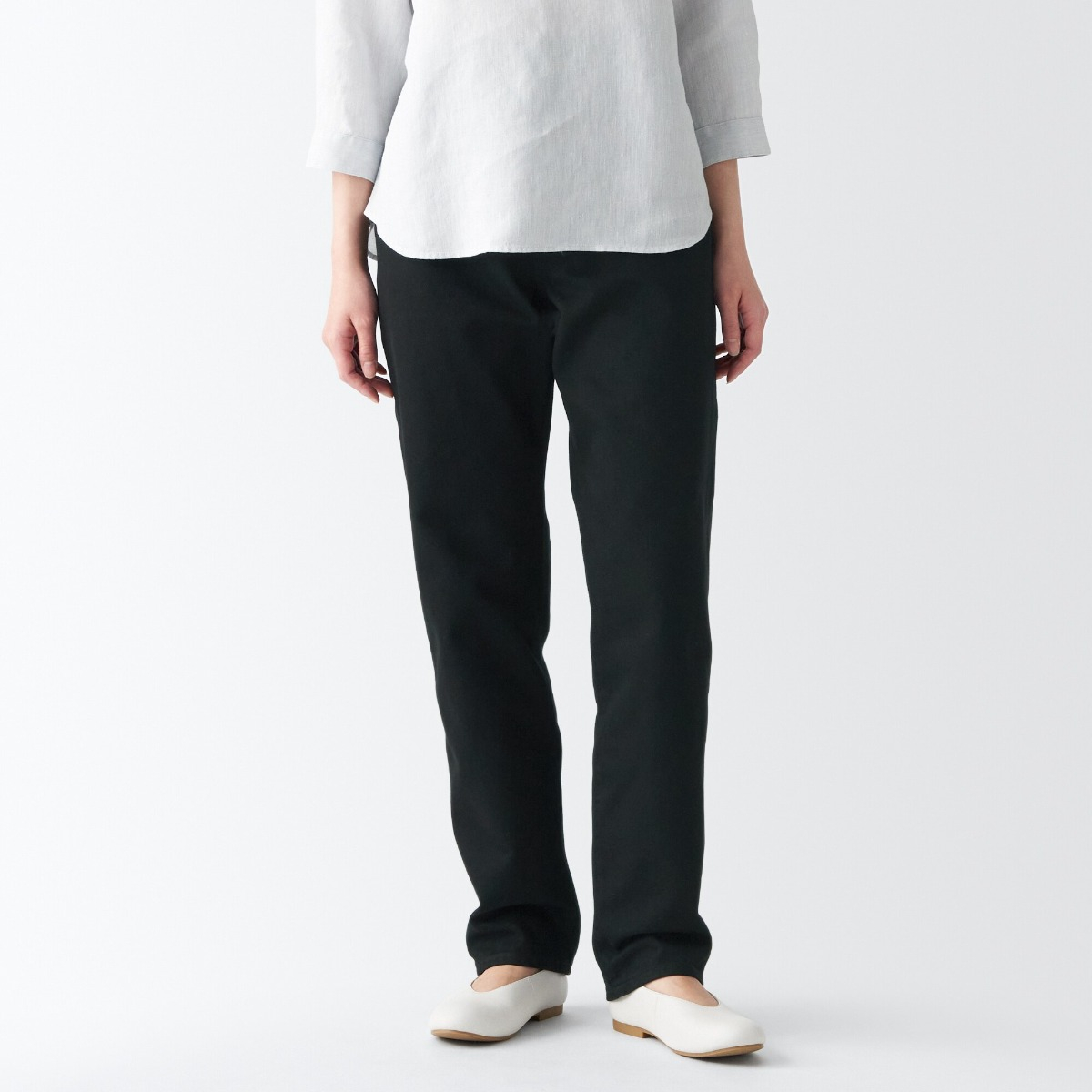 Denim regular pants Inseam 77cm Black MUJI