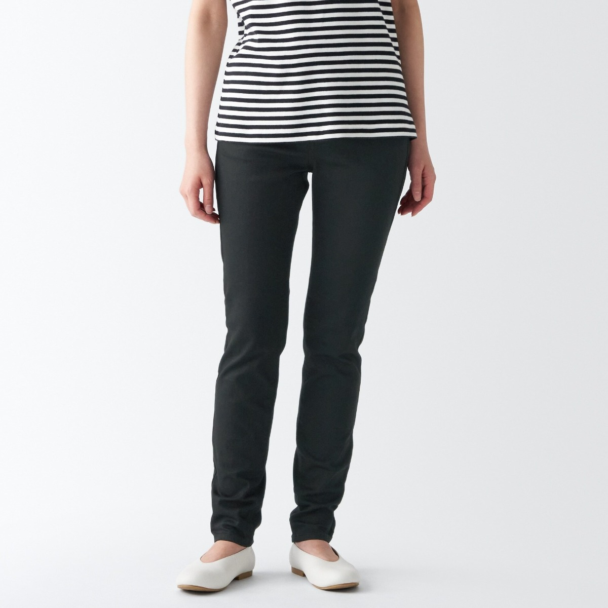 Super Stretch Denim Skinny Pants Inseam 75Cm Black
