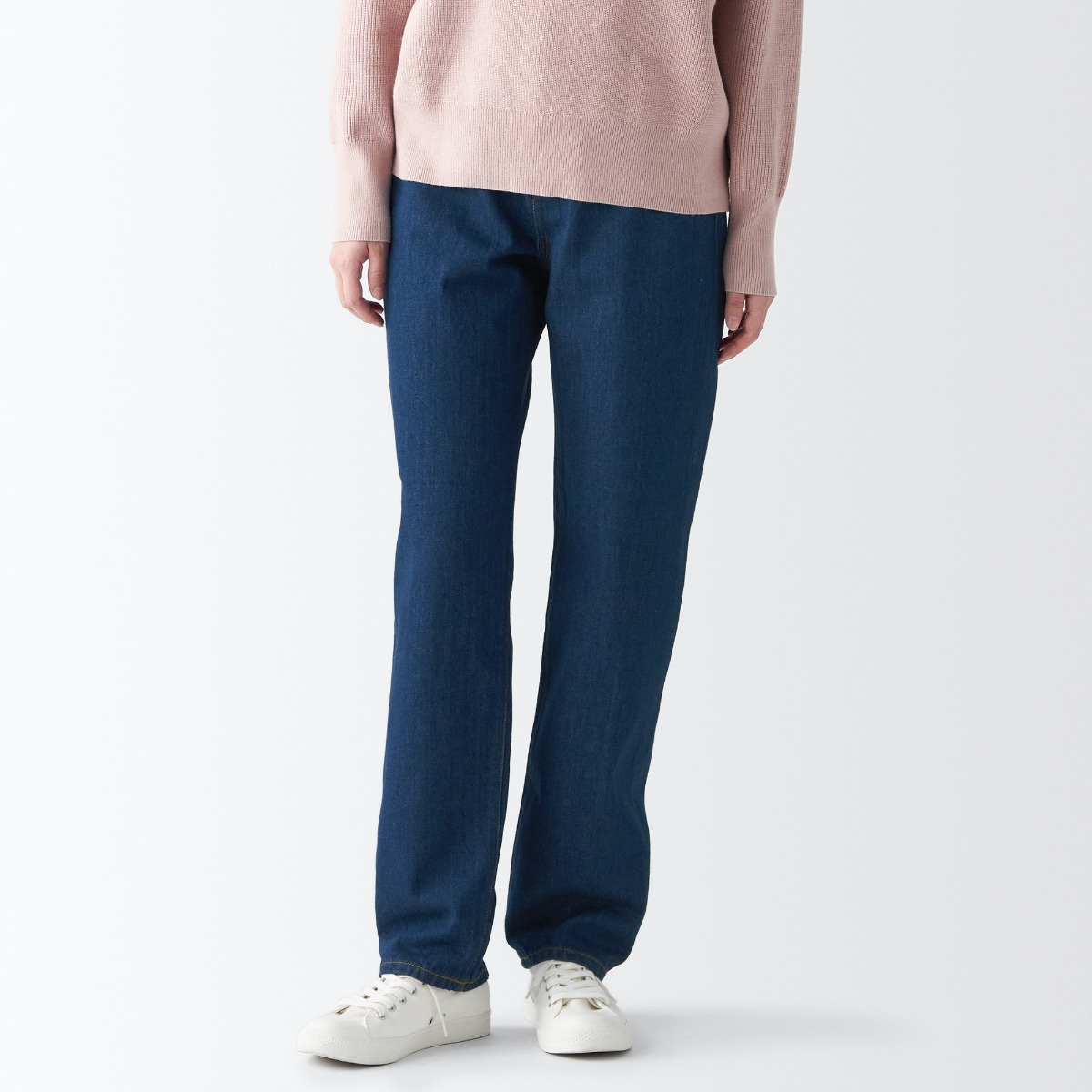 Quần Denimco Giãn Ống Suông 77cm MUJI