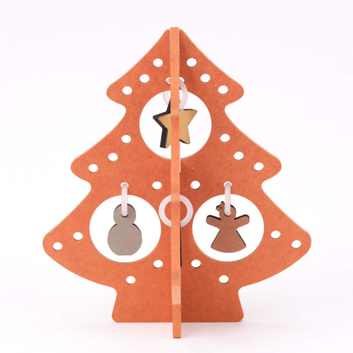 Color MDF Christmas tree S Orange