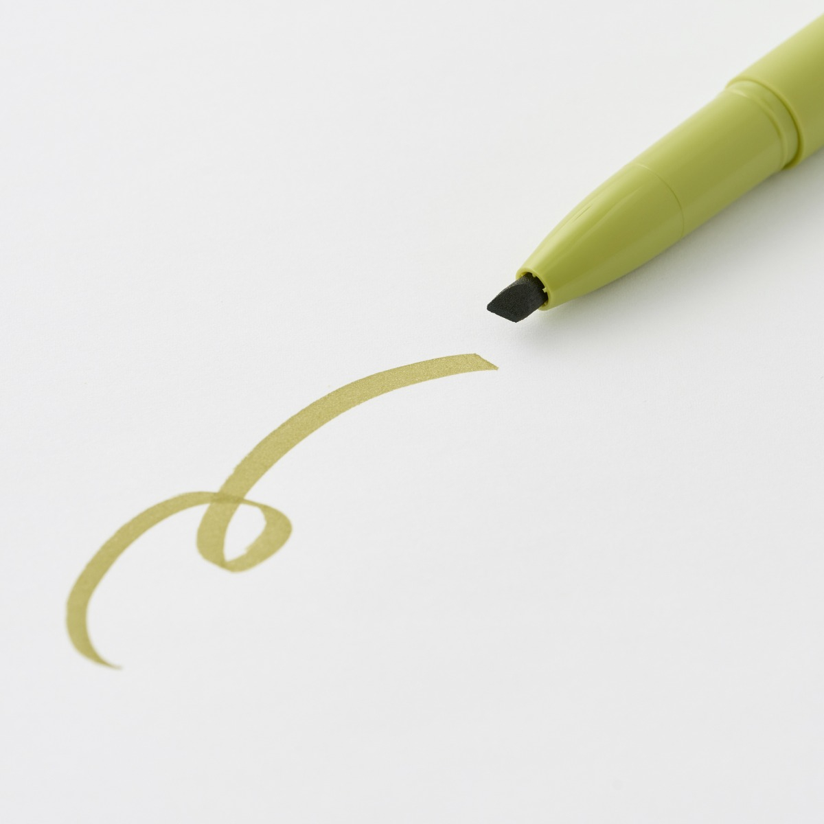 MUJI Bút Dạ Quang Compact - Xanh Ô Liu