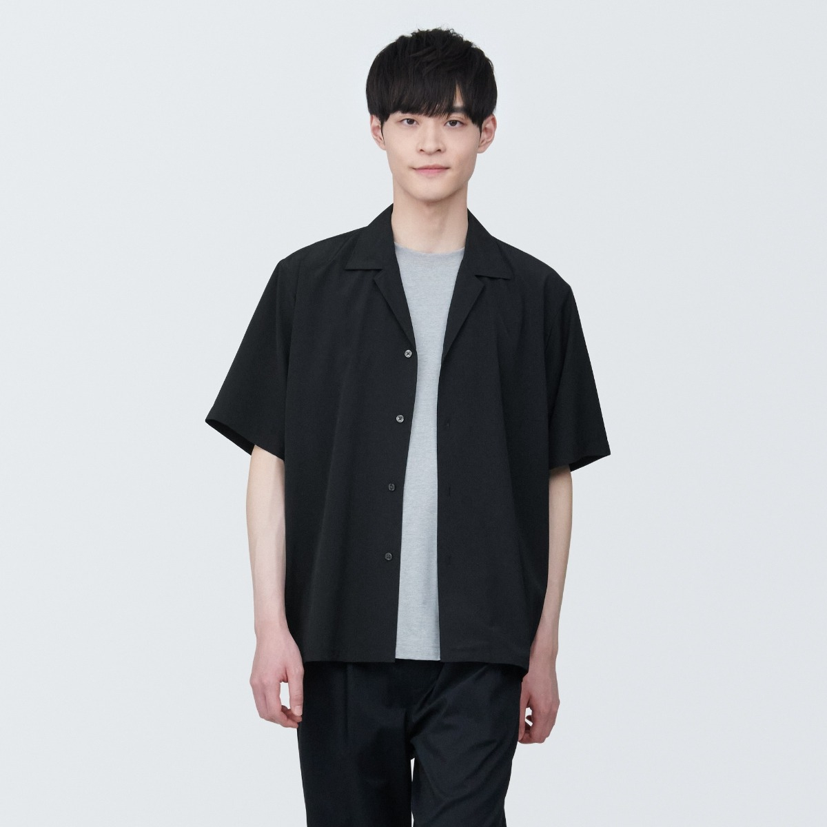 Áo Sơ Mi Tay Ngắn Cổ Bẻ Vải Cool Touch