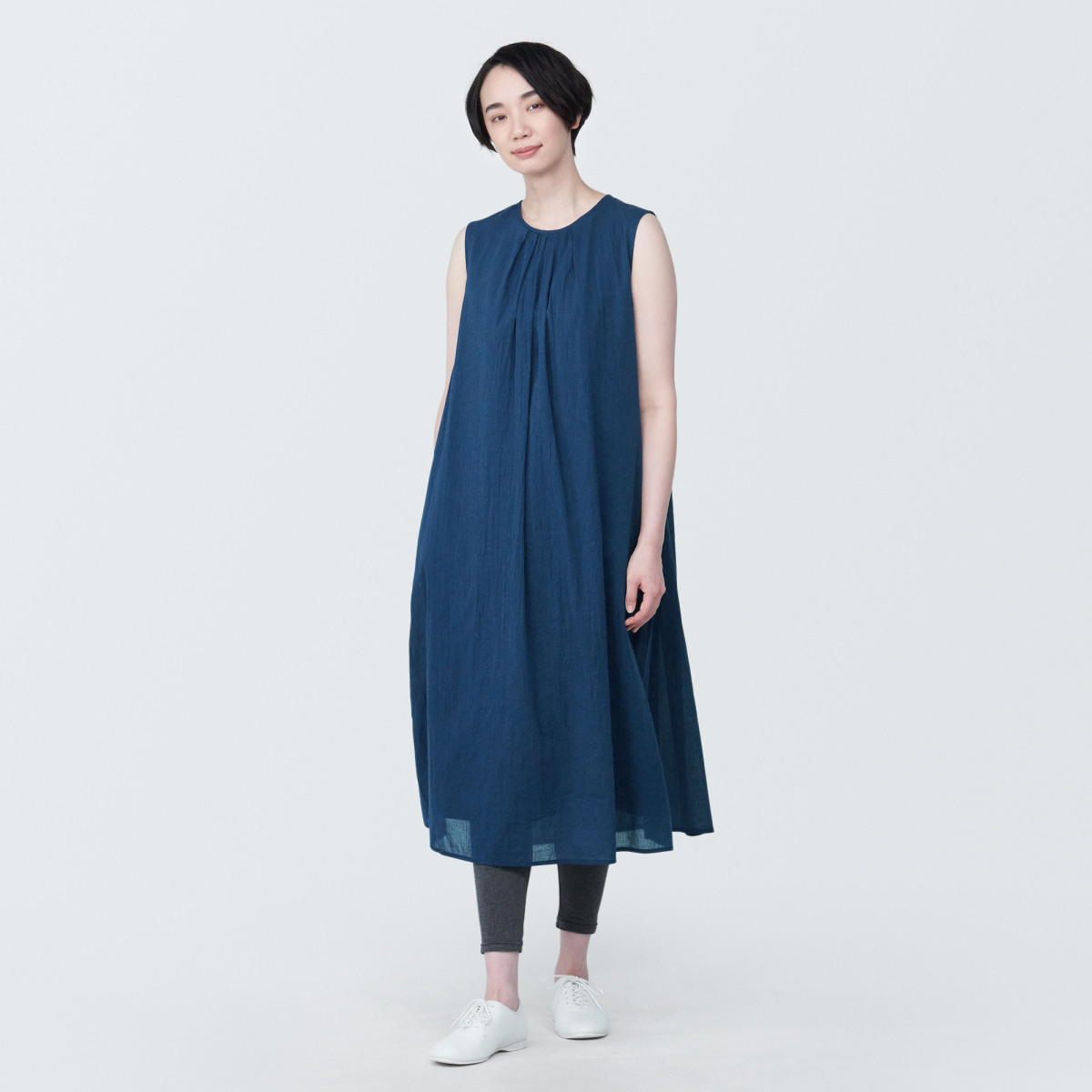 Women'S High Twisted Veil Pullover Sleeveless Dress(Os)
