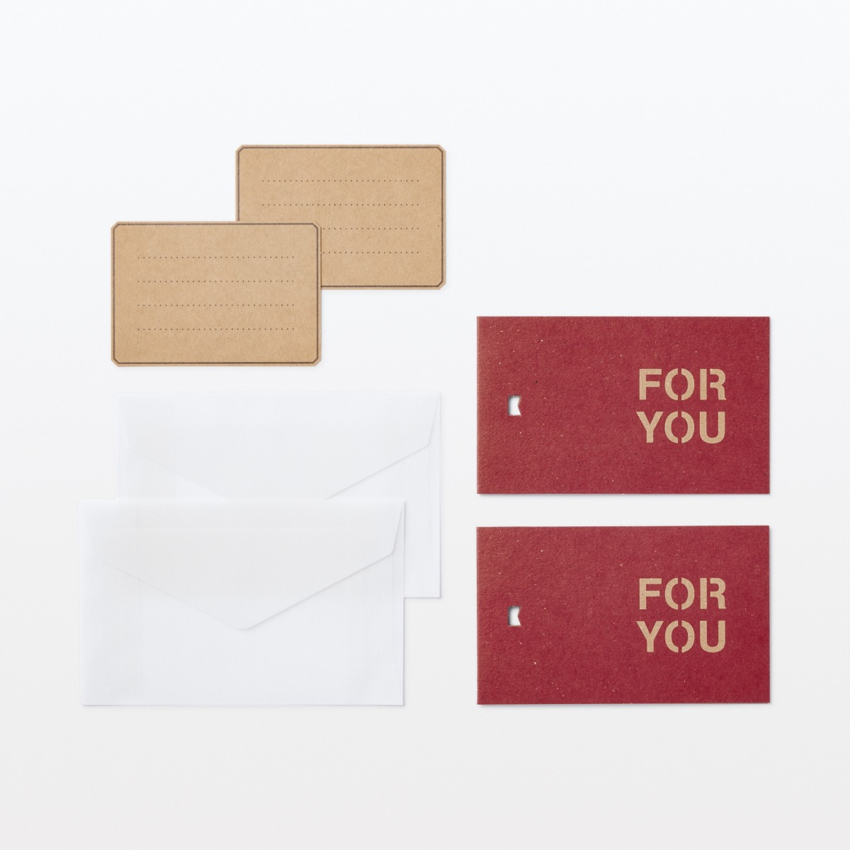 Bộ 2 Thiệp Với Tag For You Kèm Bao Thư