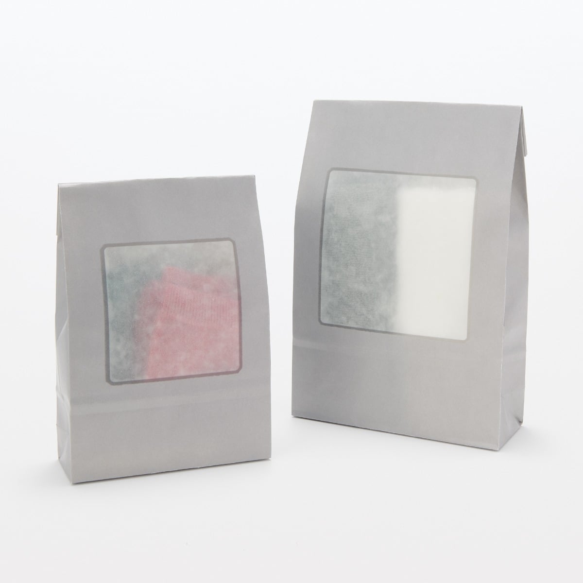 Paper Window Gift Bag With Gusset Square L