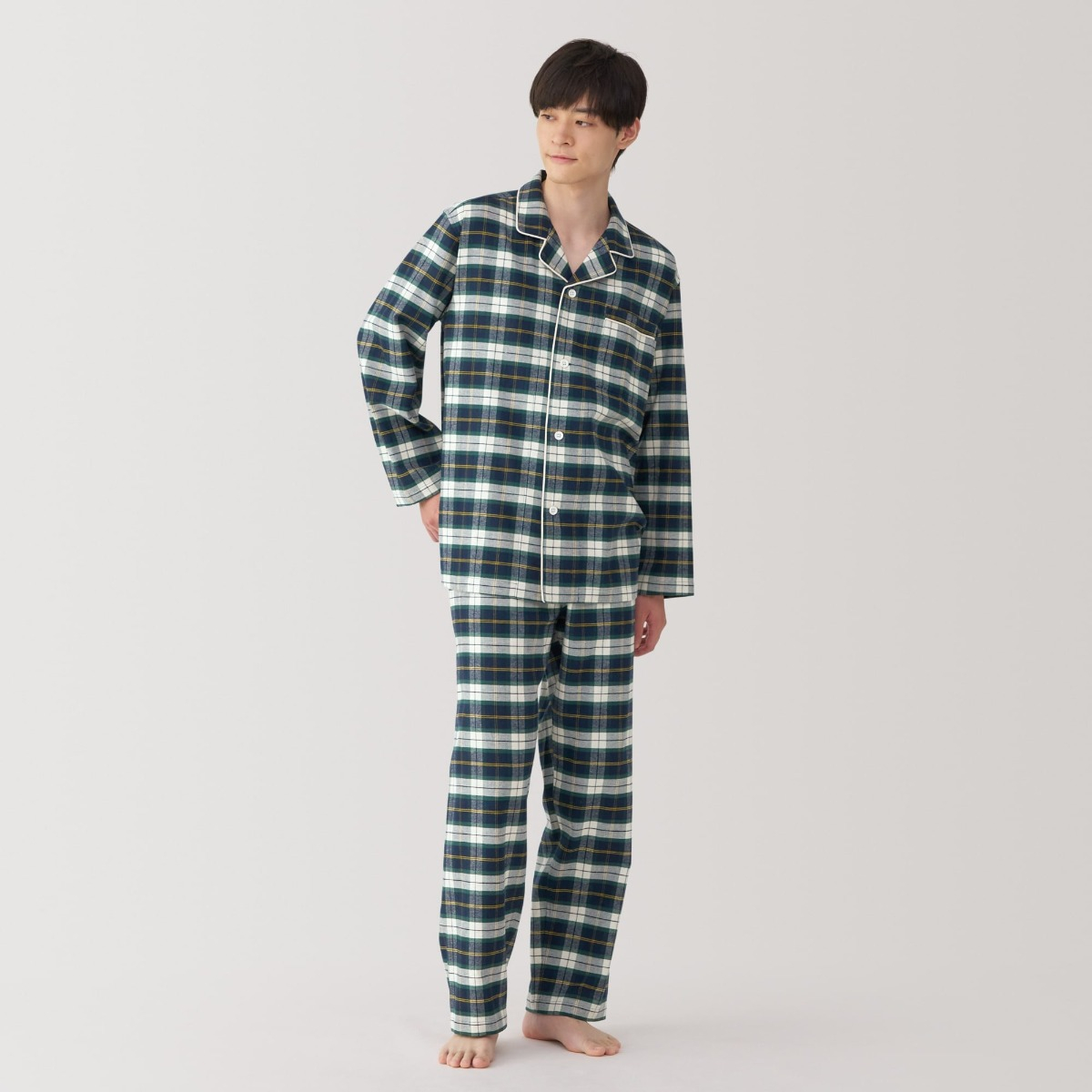 M'S Side Seamless Flannel L/S Pajamas