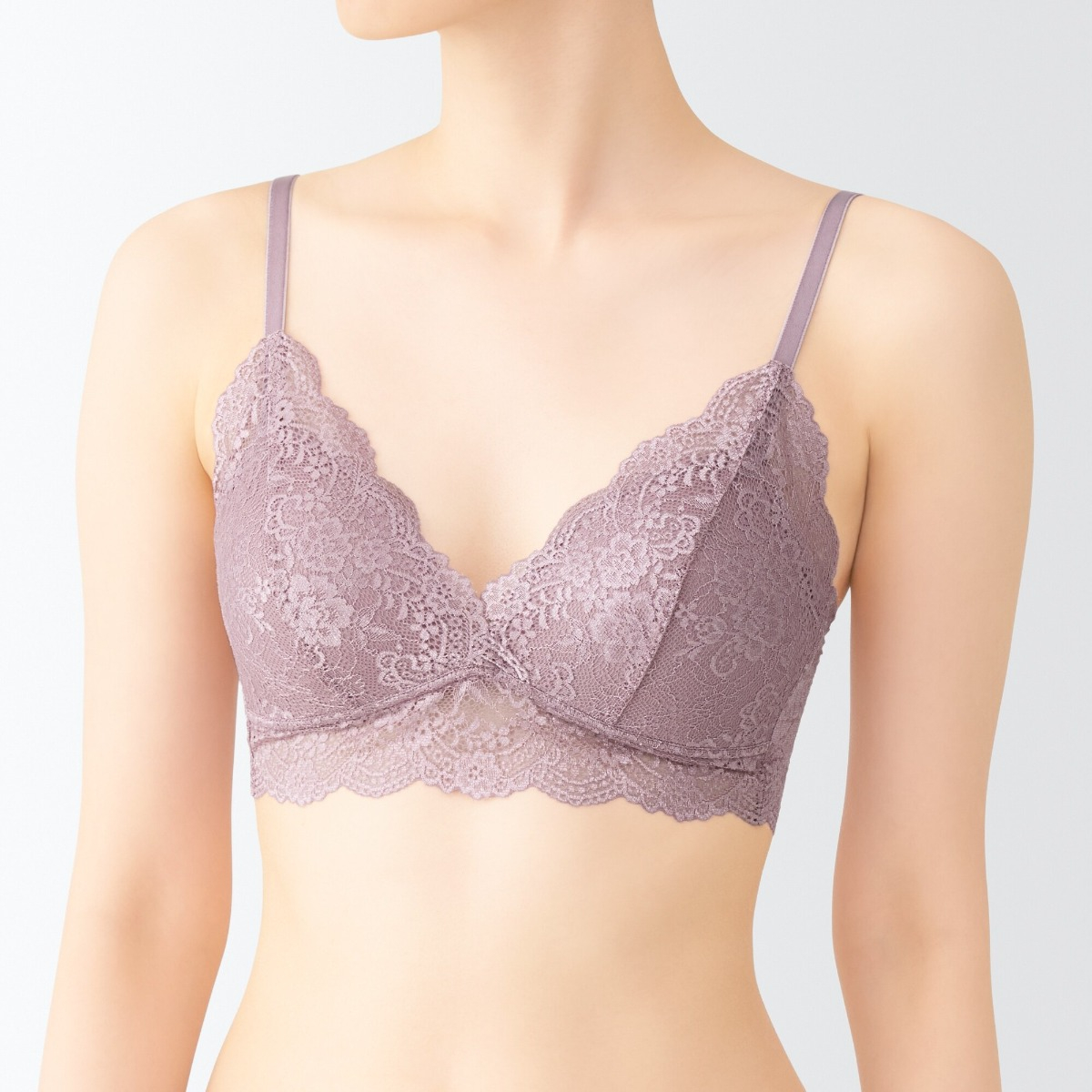 W'S Made From Leftover Yarn Small Floral Lace Bra