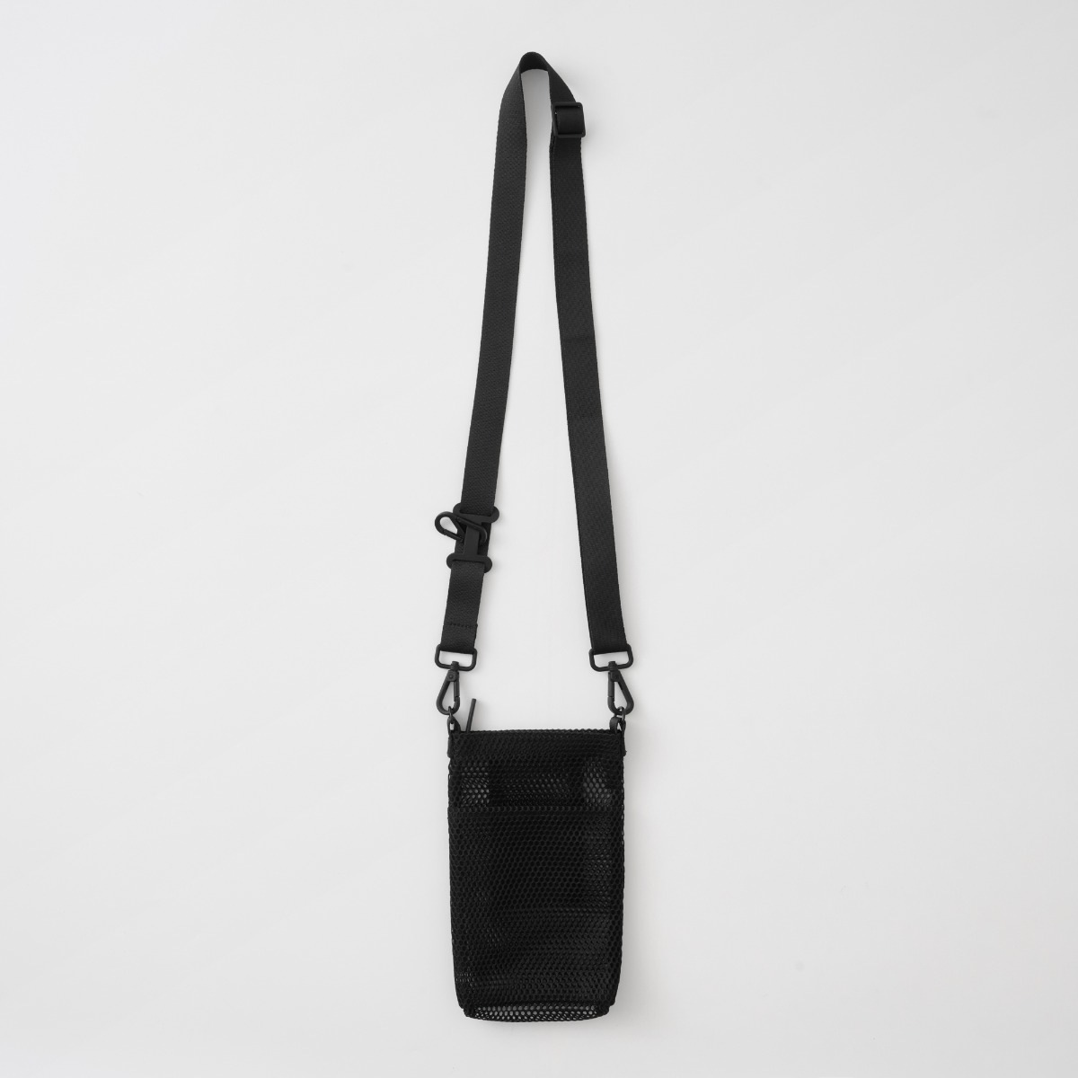 MUJI Dây Nylon Đeo Túi Tiện Ích Có Móc Khóa - Đen