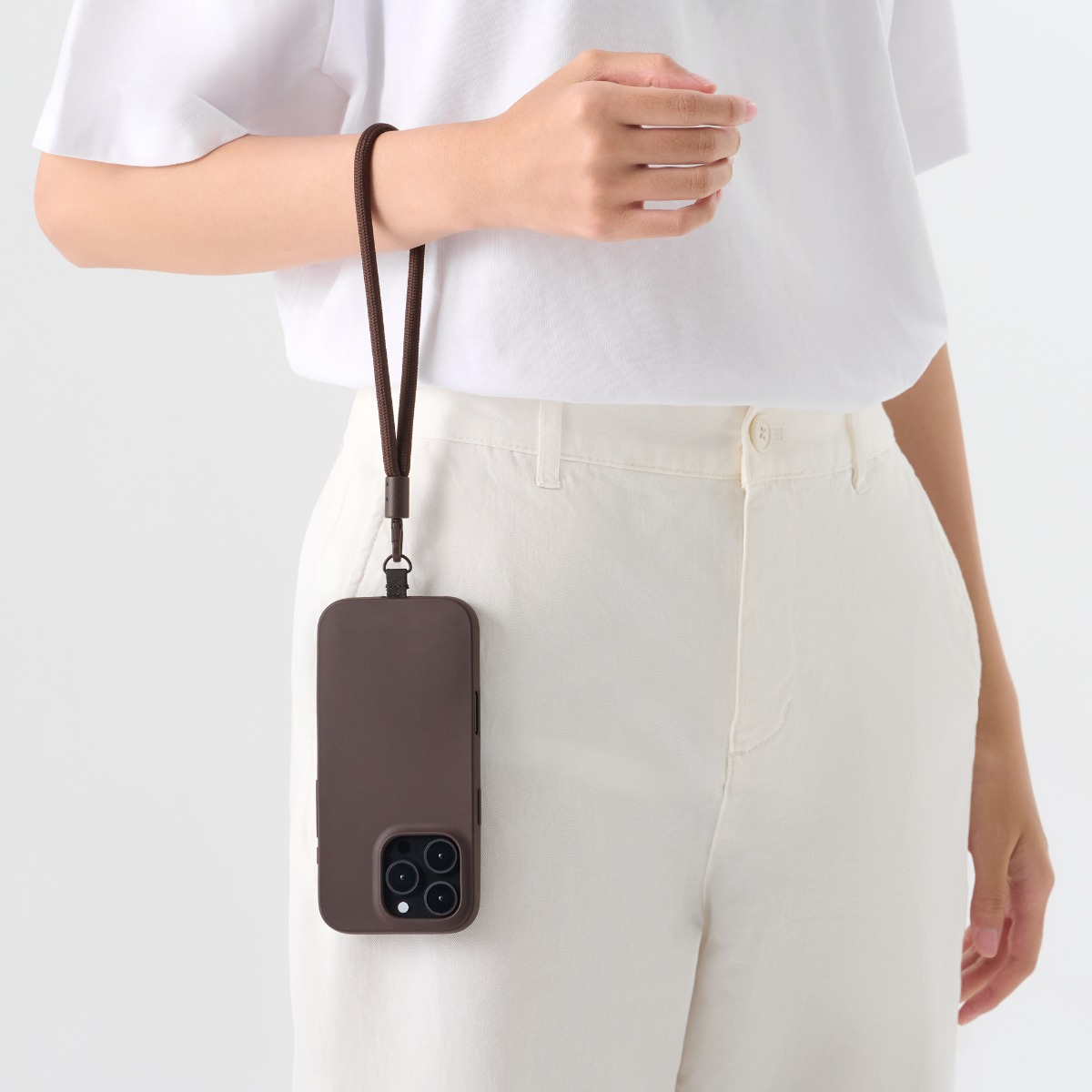 MUJI Dây Đeo Điện Thoại Cho Cổ Tay - Nâu