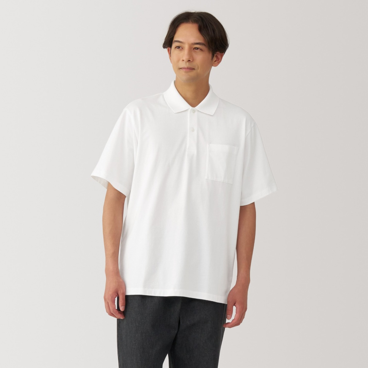 Men'S Washed Jersey Polo Shirt(Os)