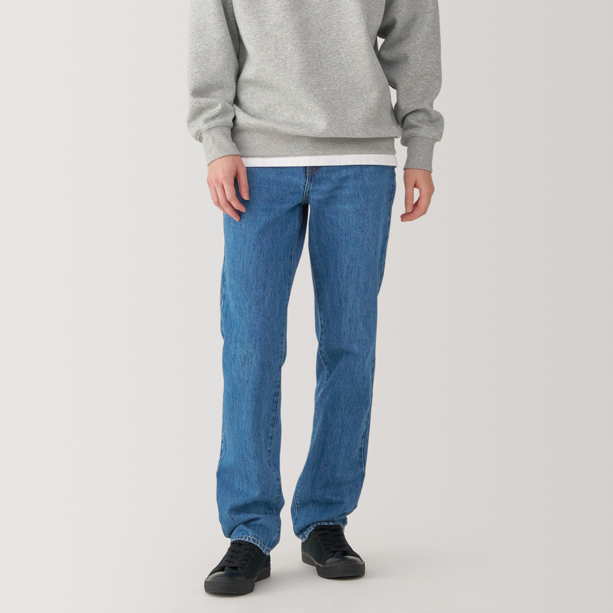 M'S Kapok Blend Denim Straight Pants (Indigo)