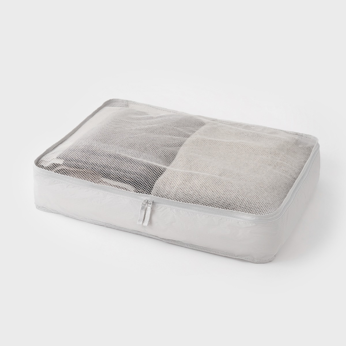 MUJI Túi Đựng Đồ Du Lịch - L - Xám Trắng