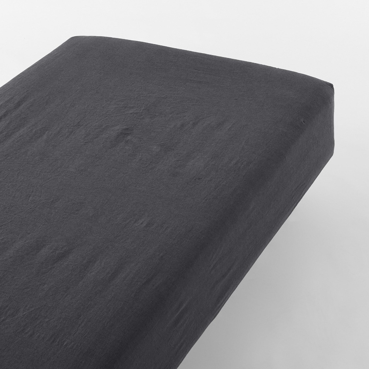 MUJI Vỏ Nệm Washed Cotton - K - Xám Đậm
