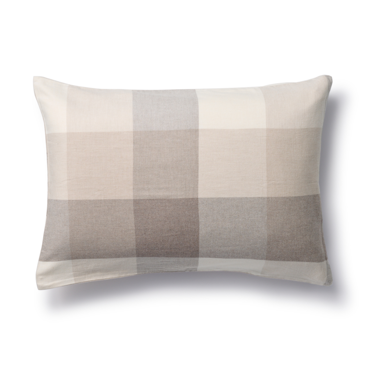 Vỏ Gối Cotton Flannel - S, Cam Đậm Ca Rô