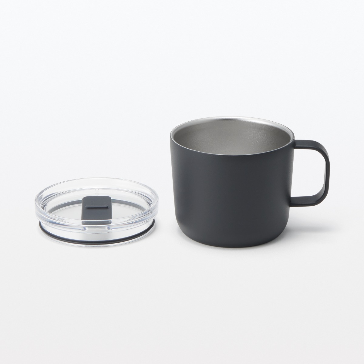 MUJI With Scale Mug With Lid - Black