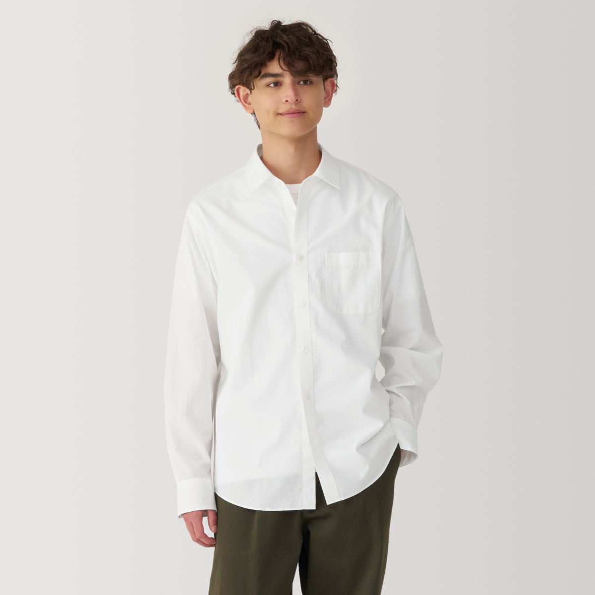 Áo Sơ Mi Dài Tay Dáng Rông Washed