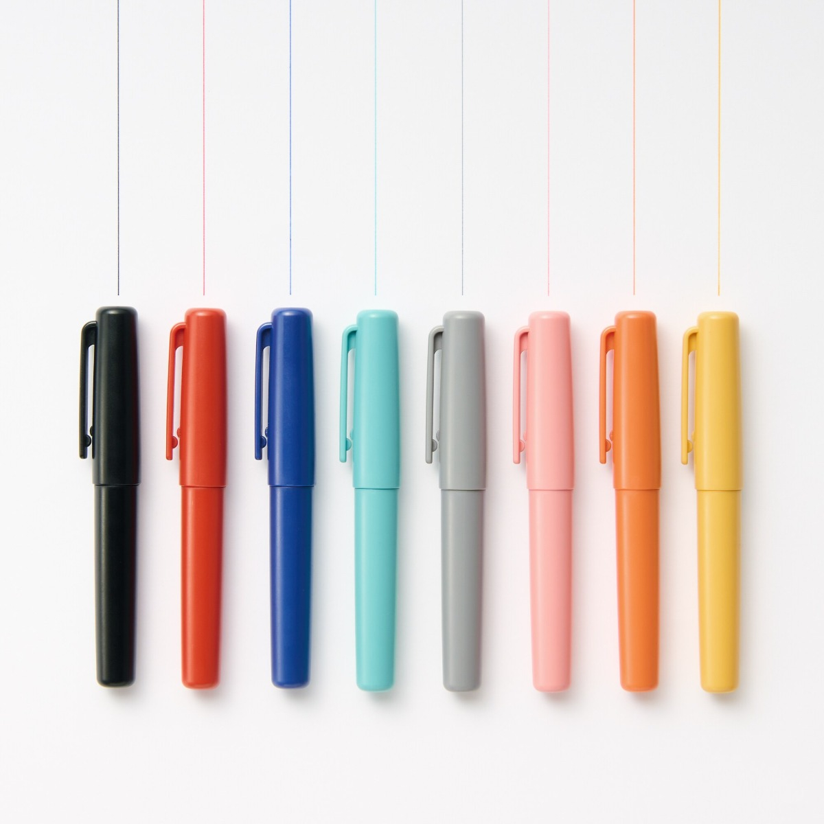 MUJI Bộ 8 Màu Bút Nắp Compact - 0.5mm